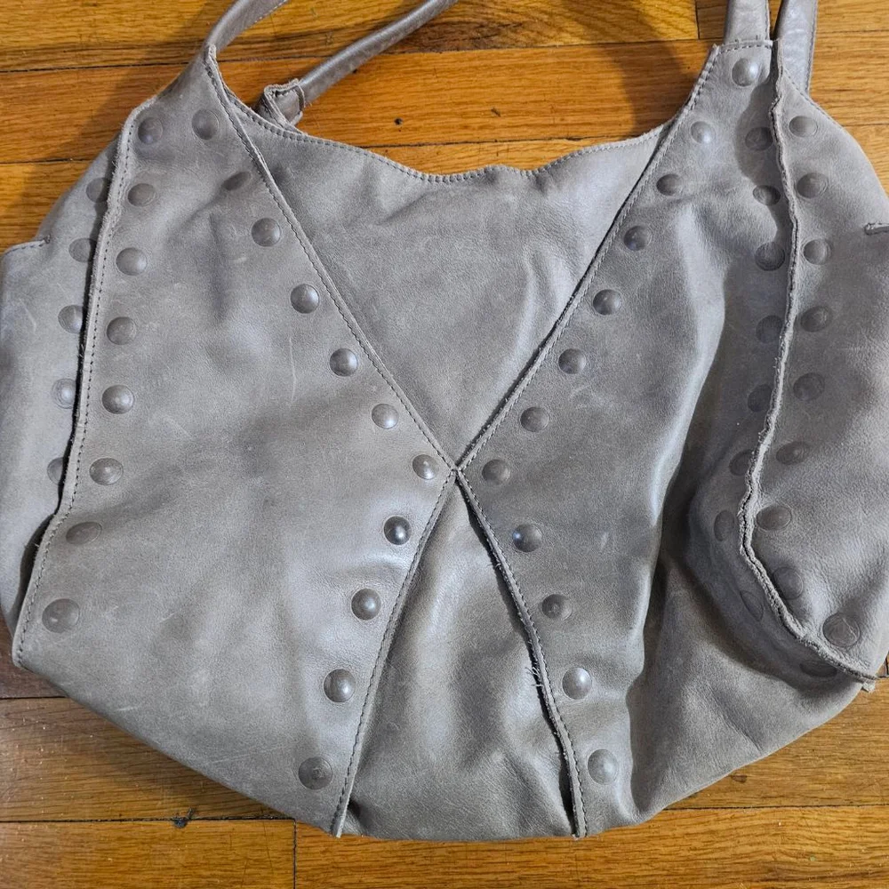 Women's Hammitt Gray Studded Hobo Bag One Size with Red Interior